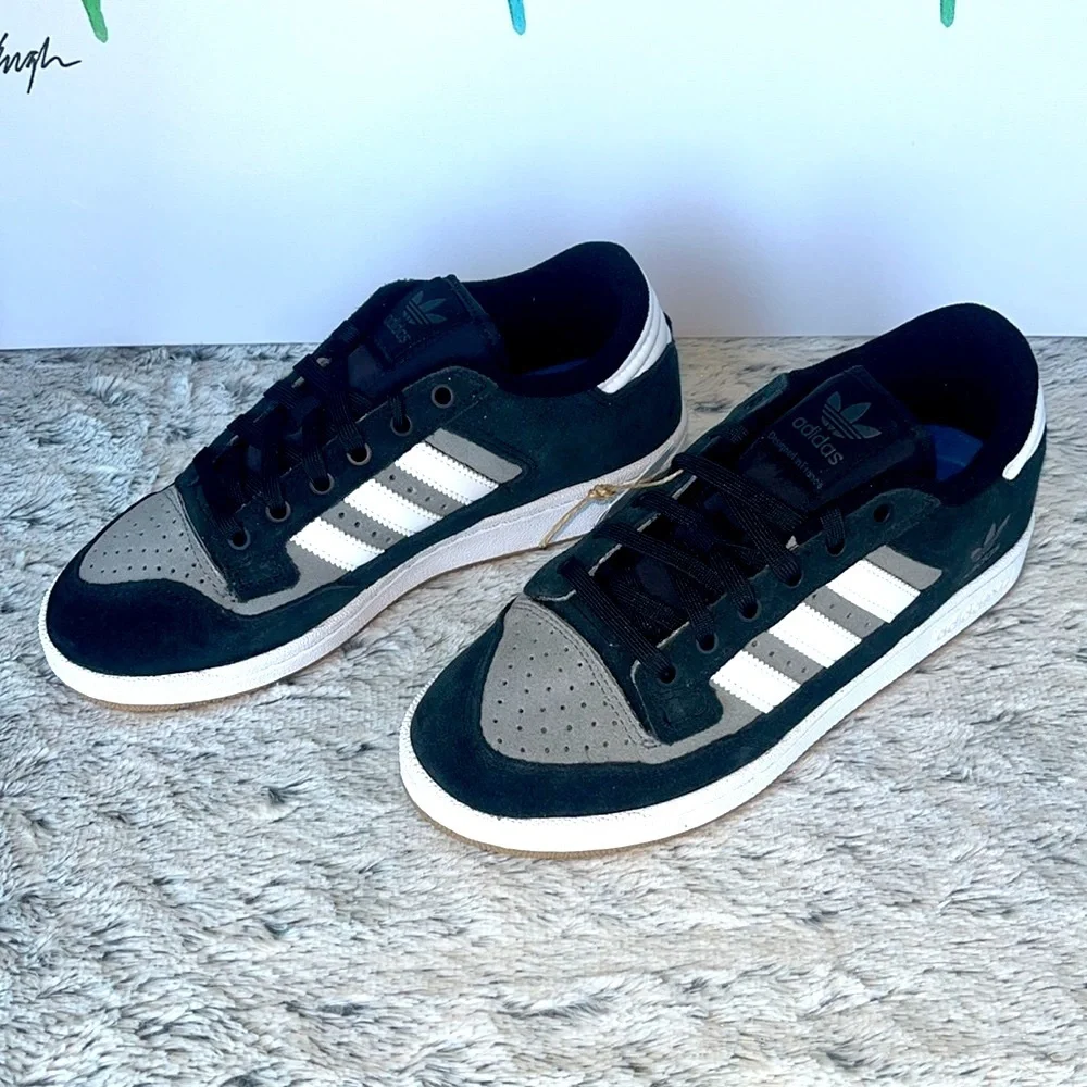 Men’s Adidas Centennial 85 Low ADV Black and Gray Sneakers